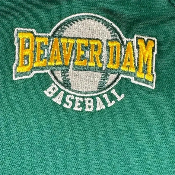 Adidas Beaver Dam Baseball Green 1/4 Zip Pullover Long Sleeve Shirt Adult S - Picture 5 of 10